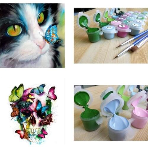 DIY Paint By Number Kit Oil Painting on Canvas Wall Artwork for Kids Beginners