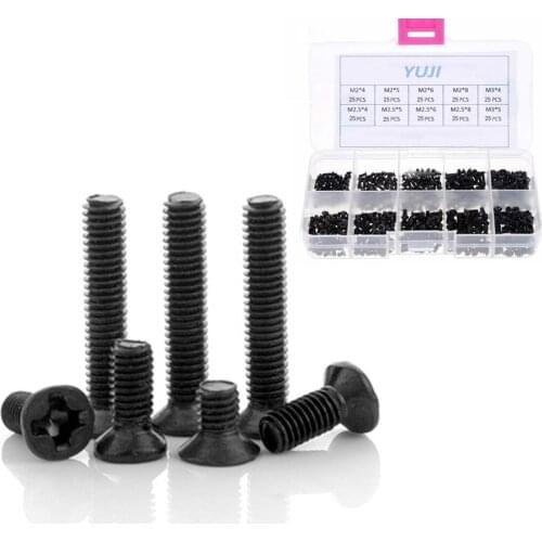 Screw Suit Philips Rounded Head Assortment Set 500PCS Multi-Purpose Micro Flat Head Screws Computer Glasses Watches Repair