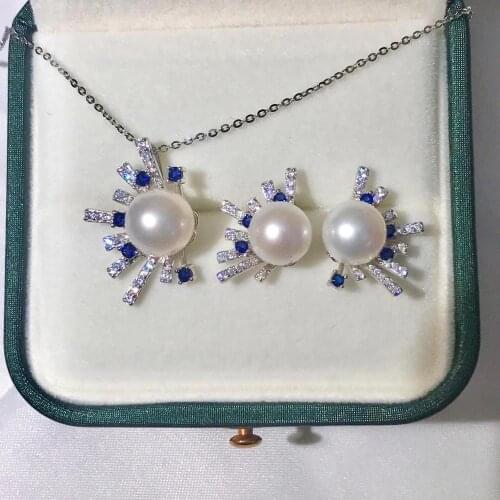 New 925 Sterling Silver Pendant Earrings Mountings Findings Base Jewelry Set Mounts Settings Parts for Pearls Beads Crystal