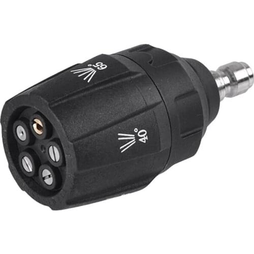 5 in 1 Nozzle High Pressure Washer 0 15 25 40 65 Nozzle Piece G1/4 Male Connect Quick Realease Adaptor Car Washer-Gun