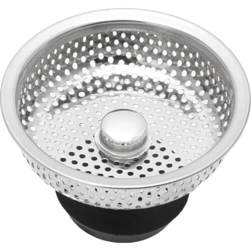 Stainless Steel Kitchen Sink Strainer Stopper Waste Plug Sink Filter Bathroom Hair Catcher Drains Strainer