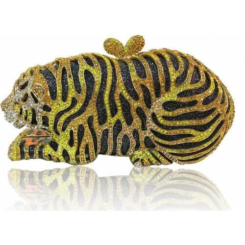 Latest Animal Shaped Fashion Women Clutch Small Bag Diamond with Crystal Day Clutch Lady Wallet Party Banquet Wedding Purse