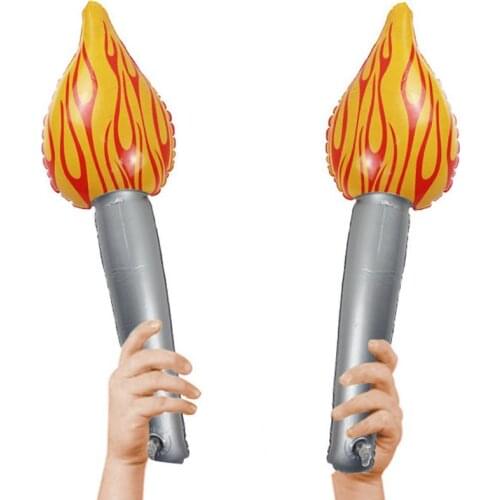 2021 New Inflatable Torch Stick Novel Durable Medieval Flame Toy Stage Performance Sports Competition Olympic Game Props Stick