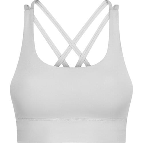 New Printed Classic Shockproof Sports Underwear Female Cross Beautiful Back Running Fitness Bra Only Wear Inside