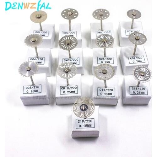 NEW 13 pcs Dental Lab Diamond Disc for Dental Cutting Plaster Disc Wheel jewelry buffing