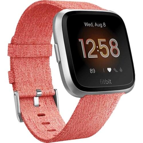 Bands Compatible with Fitbit Versa 2 Fitbit Versa Lite Women Men Breathable Woven Fabric Strap Replacement Wristband Smart Watch