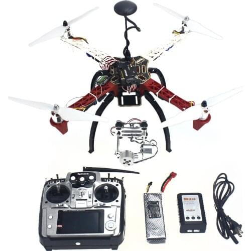 Aircraft Quadrocopter Helicopters RTF F450-V2 Frame GPS APM2.8 Aerial FPV PTZ AT10 TX Battery F02192-R