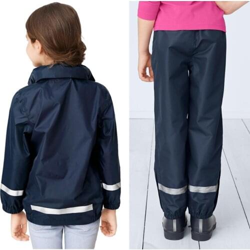 6T Kids Rain Pants for Boy Girl Germany Brand Waterproof Students Trouses Children Outdoor Clothing