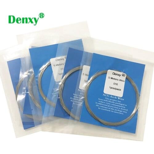 Denxy Dental Niti Wire 5 Meter Straight Orthodontic Niti Wire Dental Archwire Orthodontic Bracket Dentist Supply 012 014 016 018
