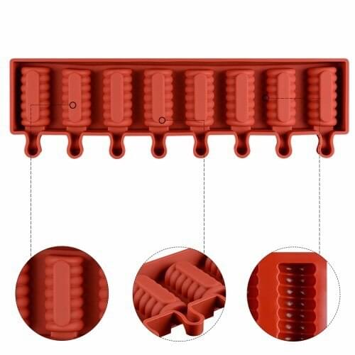 Twister-Modell Silicon-Eis am Stiel-Kuchenform mit 8 Abschnitten