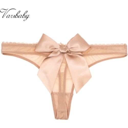 Varsbaby Big Bow transparent thong Mesh G-string Panties 3 PCS/Lot