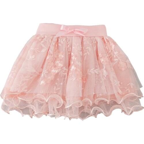VFOCHI 2021 Girl Skirt Summer Girls Clothes Lace Floral Embroidery Baby Girls Skirt Fashion Kids Skirt For Girls tutu SKirt