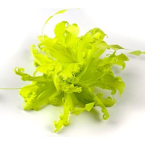 High Quality Yellow Goose Feathers Flower DIY Natural Corsage For Crafts Wedding Clothes Decoration Jewelry Accessories Plumes