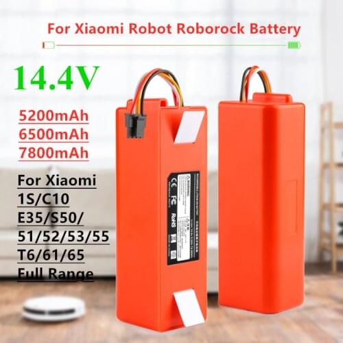 Robotic Vacuum cleaner Replacement Battery for Xiaomi Robot Roborock S50 S51 S55 Accessory Spare Parts li-ion battery 5200mAh