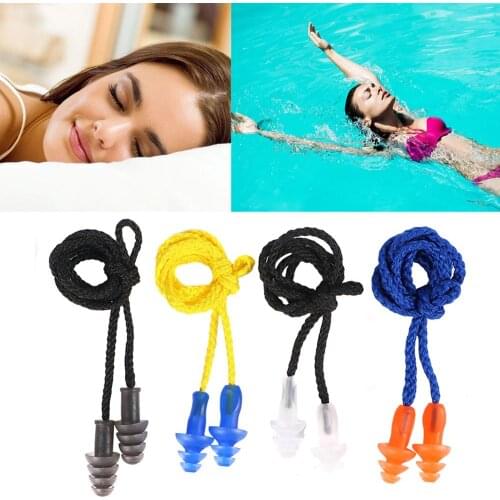 1Pair Soft Silicone Spiral Ear Plug for Sleeping Travel Study Anti Noise Earplugs Hearing Protection Noise Reduction Ear Plugs