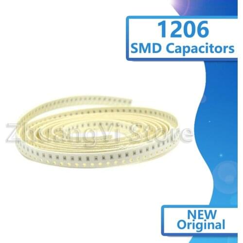 1Reel 4000PCS 1206 smd capacitor ceramic 1PF-82UF 1NF 2.2NF 3.3NF 4.7NF 10NF 22NF 33NF 47NF 68NF 100NF 220NF 470NF new original