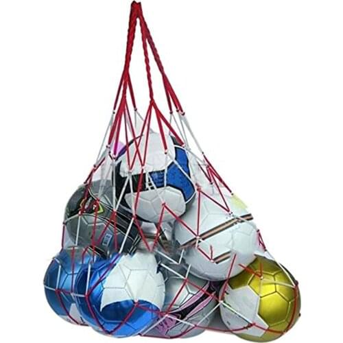 1Pcs Sporting Soccer Net Mesh Bag 10 Balls Carry Net Bag Nylon Bold Large Ball Pocket Bold Solid Portable For Volleyball
