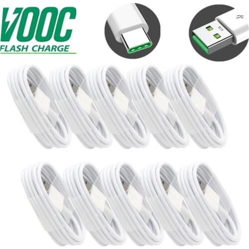 10 PCS 5A USB 3.0 super Charging Type C Cable VOOC Flash Fast Charger For OPPO Reno 4 5 K Find X3 A52 A53 A93 5G Realme 7 6 Pro