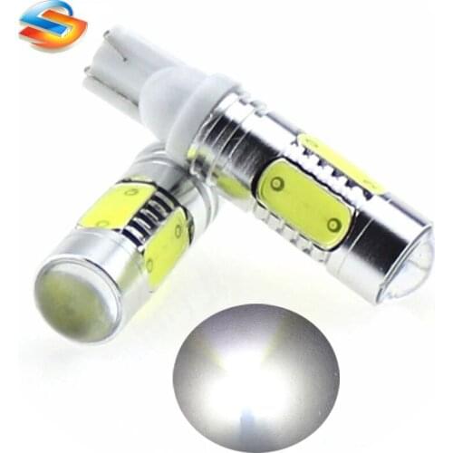 2PCS Auto Car Bulb White Light Xenon Bulbs Day Light Brake Stop Tail Light Reverse Lamp Fit For T10 7.5W