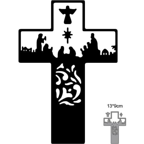 2021 new metal dies Nativity Scene Cross Cutting Dies Stencils dies DIY Scrapbooking dies Album Cards Making Embossing Dies Cuts
