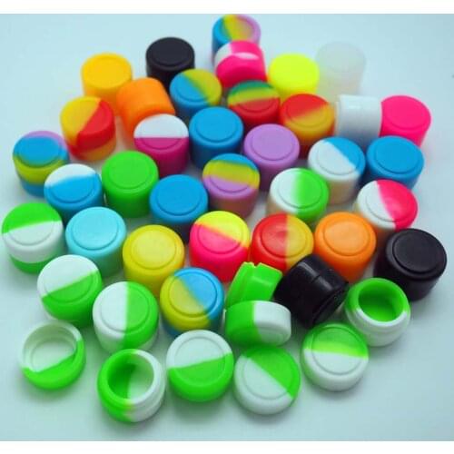250X Quality 2ML food grade non-stick oil slick silicone containers small 22x17mm