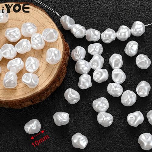 30pcs/Lot Irregular Geometric Pearl Beads Star Flower Heart Shape Spacer Beads For Jewelry Making Bracelet Necklace Earring