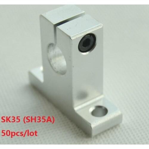 50pcs/lot SK35 35mm shaft Linear rail shaft support bearing end bearings CNC router 3D printer parts SH35A