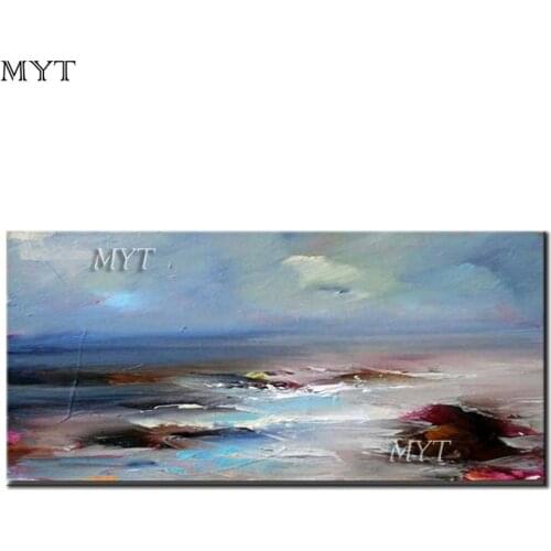 Beach abstract, hand painting, canvas art knife painting, wall painting sitting room