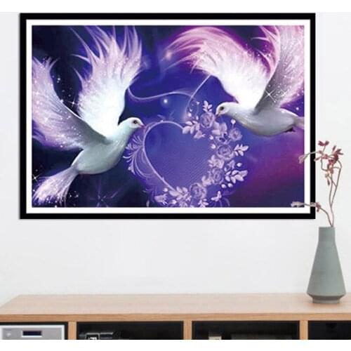 New 5D DIY diamond painting, Love of dove, diamond embroidery, cross stitch, embroidery, gift, full rhinestone decoration