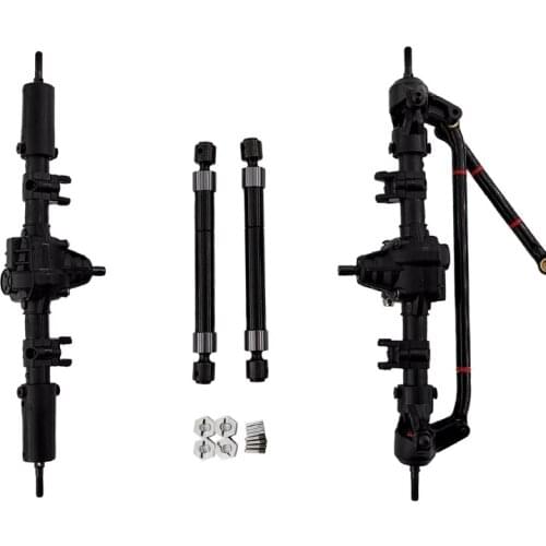 RC Car Front Rear Axle With Transmission Shaft Combiner for 1:10 RC Crawler Axial SCX10 II 90046 90047 Upgrade Parts
