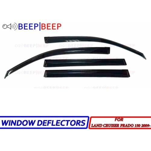 For Toyota Land Cruiser 150 2009- car window deflectors wind deflector sun guard rain vent visor cover car styling accessories