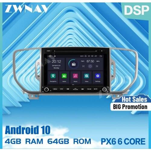 PX6 DSP 4+64G Android 10.0 Car Multimedia Player GPS For KIA Sportage 4 2016 2017 2018 2019 car GPS Navi Radio stereo Head Unit