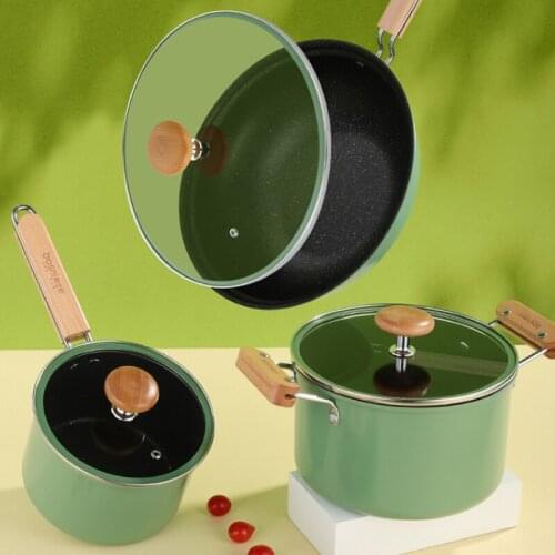 Fast heat conduction, six-piece cookware set, non-stick cookware, anti-scald handle, cookware gift pot set