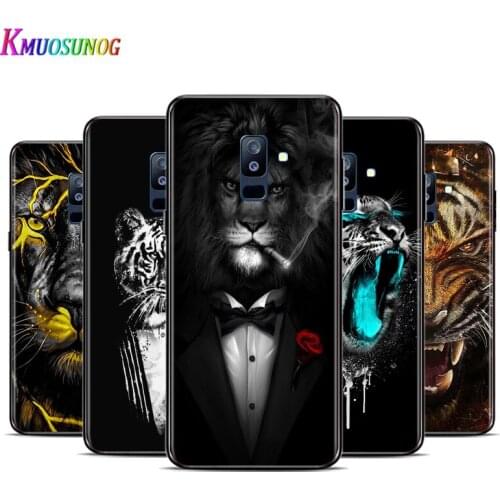 Tiger lion beast For Samsung Galaxy A3 A5 A6 A7 A8 A9 A6S A8S A9S Star Plus 2016 2017 2018 Black Silicone soft TPU Phone Case