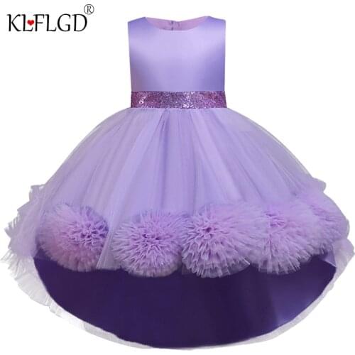 Childrens dress no sleeve trailing lace gauze Dance Dress 2-10 year old girls birthday party evening dress Princess Dress