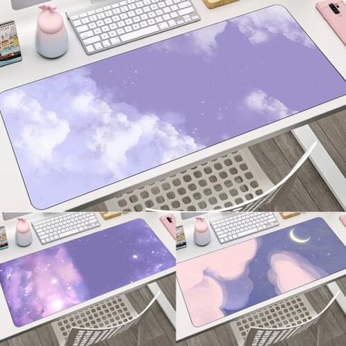Purple Gaming Mousepad Grande Cloud Large Computer Mouse Pad Gamer XL Fashion Office Cute Desk Pad Notebook Laptop Table Mat