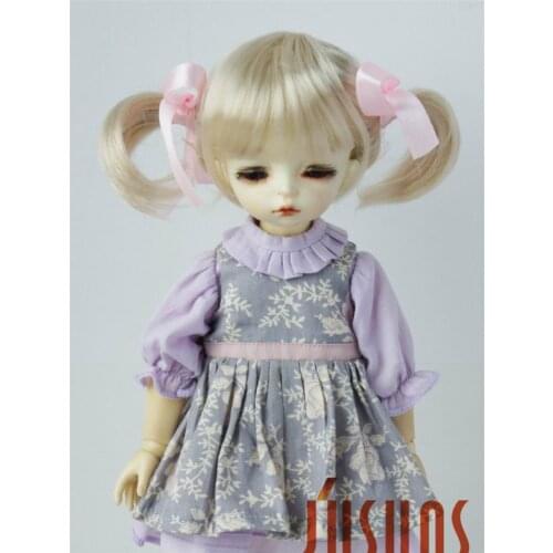 JD070 1/6 Lovely Double pony Synthetic mohair Wig for BJD Dolls YOSD 6-7inch doll wig fashion Doll Accessories