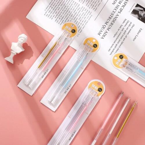 JIANWU 2pcs/set 0.5mm Color Glue Pen and marker Pen Glue Quick-Stick Pen marke journal Pen Cute Accessories for School