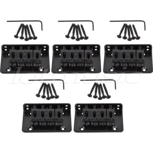 5 set Black 4 String Fixed Bridge For Mandolin Ukulele Cigar Box Guitar
