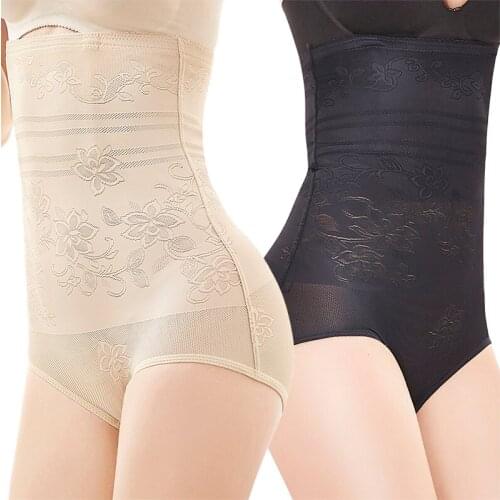 Shapewear for Women High Waist Slim Tummy Panty Belly Body Shaper No Roll-Down Seamless Cool Floral Thin Underwear M to 5XL