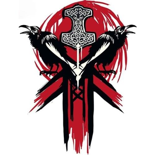 Cover Scratches for Viking Logo Vinyl Car Stickers Anime Waterproof Scratch-Proof Decal Vehicle JDM Assessoires 13cm X 9.8cm