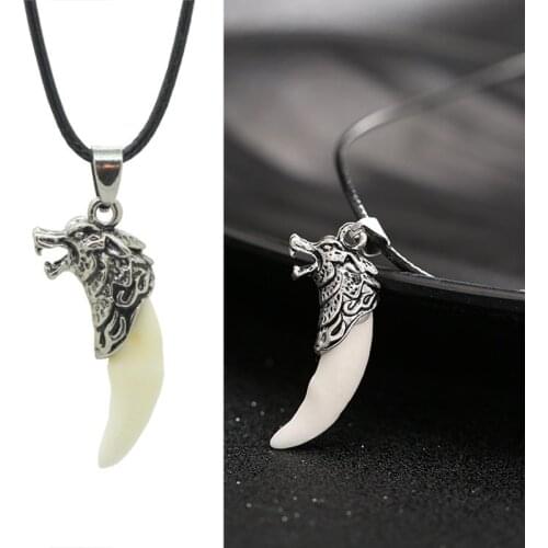 Pendant Titanium Wolf Tooth Necklace Gifts Brave Chain Domineering Steel 1 piece Man Boy