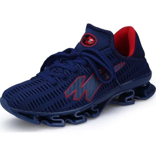 Big Size Summer Rubber Hard-wearing Sports Shoes for Men Sneakers Air Running Shoes Man Footwear for Sport Blue Fitness GMA-0970