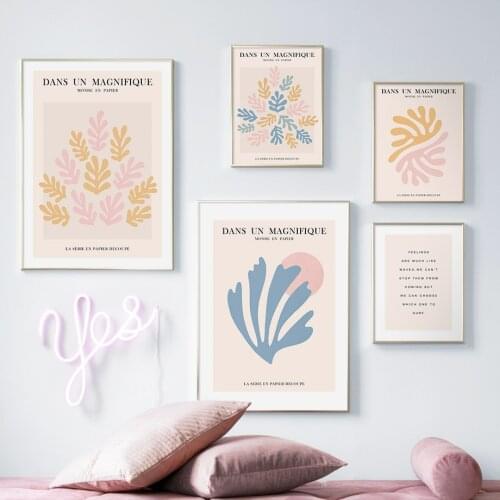 Pink Abstract Tropical Leaf Sand Beach Wall Art Canvas Painting Nordic Posters And Prints Wall Pictures For Living Room Decor