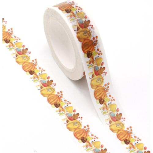 NEW 10pcs/Lot Decorative Mushrooms Pumpkin Thanksgiving Masking Washi Tapes DIY Scrapbooking Adhesive Stickers Kawaii Papeleria
