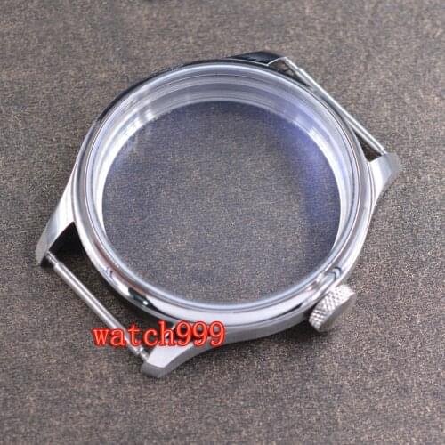 Fit ETA 6497/6498 Seagull ST36 Watch movement 44mm Stainless Steel Watch Case