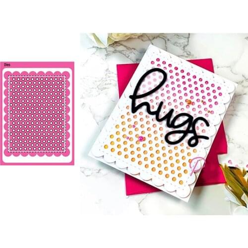 Pink Circle Lace Metal Cutting Dies for DIY Scrapbooking Crafts Dies Cut Stencils Maker Photo Album Template Handmade Decoration