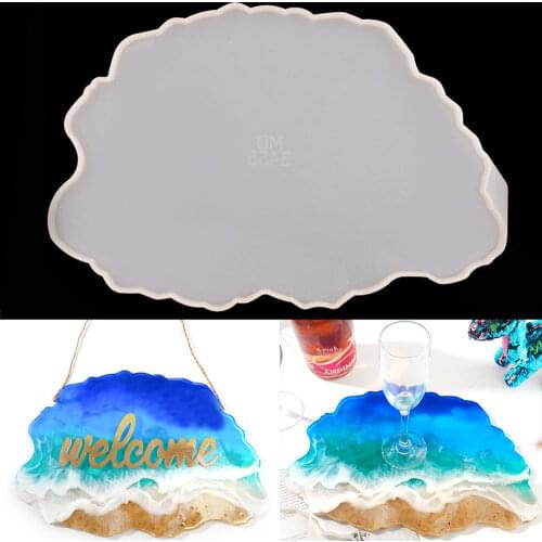 Silicone Mold Irregular Wave Shape Fruit Tray Molds DIY Craft Epoxy Resin Mould Big Tablet Clay Concrete Plaster Mold Supplies