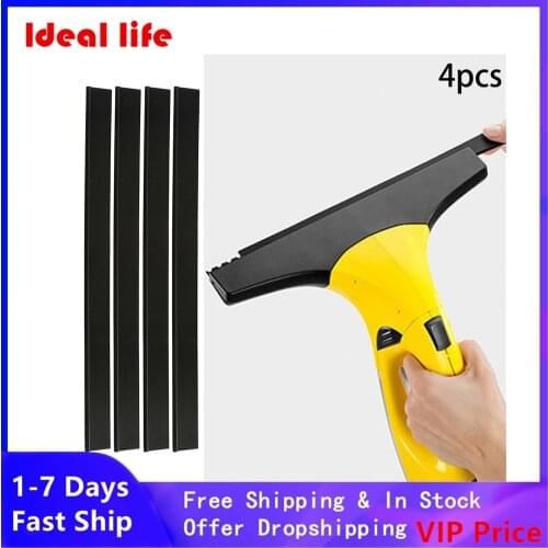 4x Scrapers Casement Vacuum Cleaner Rubber Squeegee Blades For Karcher WV50 WV60 WV70 WV75 WV2 WV5 Steam Cleaner Parts 280mm