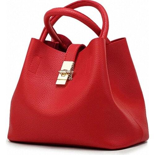 New Vintage Handbag Fashion Famous Brand Shoulder Bag Simple Pu Leather Female Sac Capacity Casual Tote Messenger Crossbody Bag